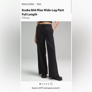 Lululemon scuba mid rise sweat pants